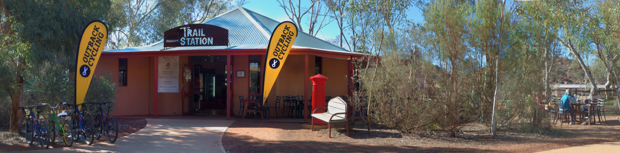 Historic Alice Springs Telegraph Station in the Australian Outback