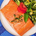 Fresh Alaskan salmon fillets