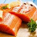 Fresh Alaskan salmon fillets