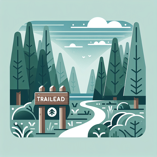 entrance of a forest trailhead with sign