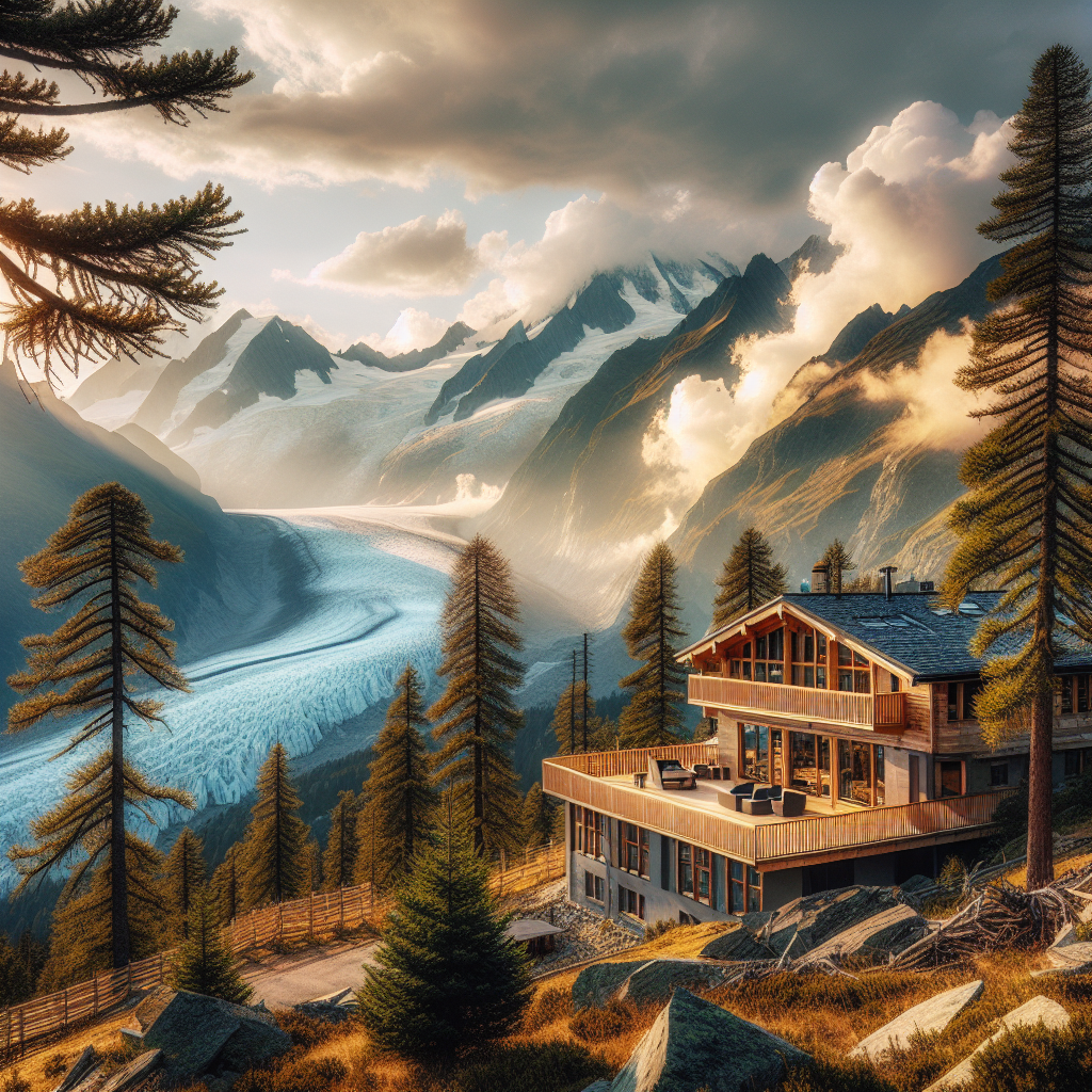 mountainside eco-friendly accommodation glacier view