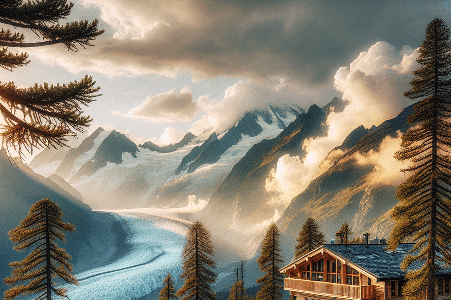 mountainside eco-friendly accommodation glacier view