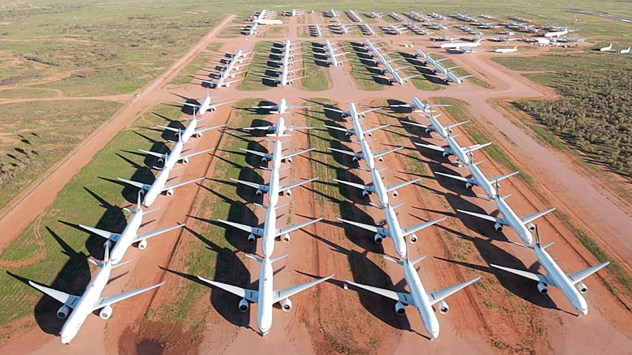 Aerial shot of Alice Springs airport in the remote Australian outback