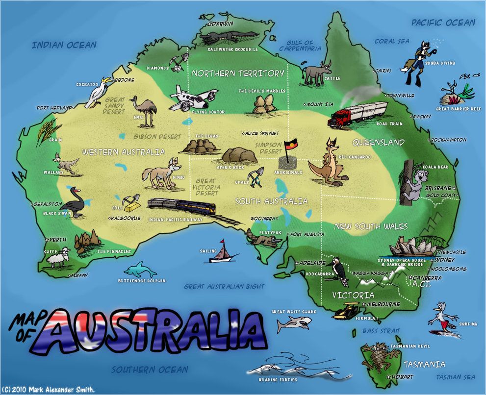Map of Australia highlighting Alice Springs and Darwin