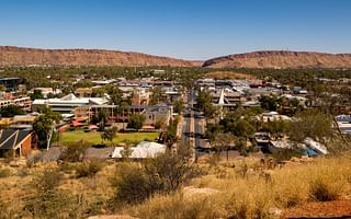 Why does Alice Springs exist in the Australian outback?