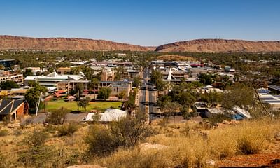 Why does Alice Springs exist in the Australian outback?